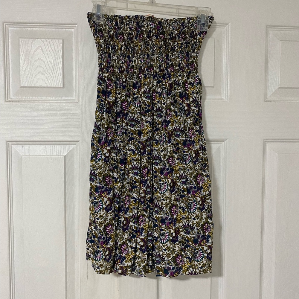 Strapless flower dress